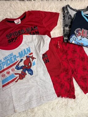 Marvel Boys Spider-Man Size 6 Set in Red, Gray & Blue